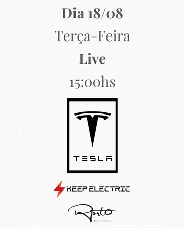 TESLA MODEL 3 :  Instagram Live - Rapha Preto + Keep Eletric