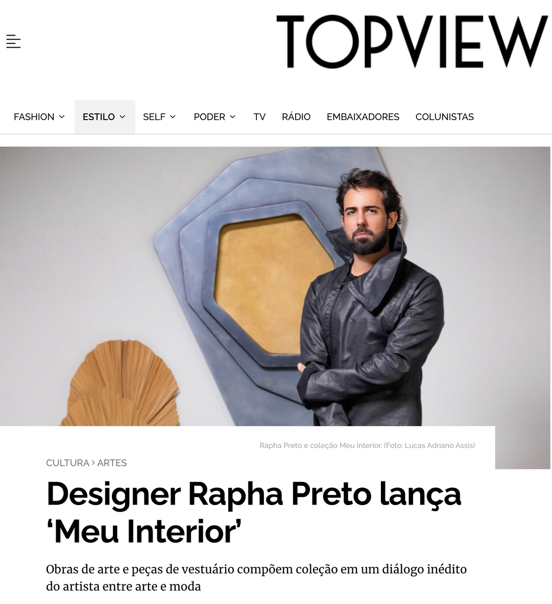 TOP VIEW - Designer Rapha Preto lança - Meu Interior